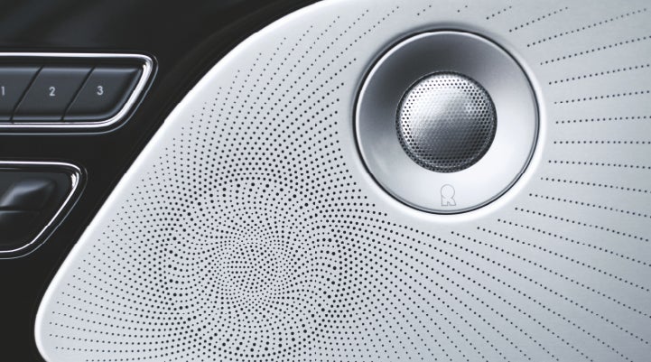 A stylish speaker cover of a 2024 Lincoln Aviator® SUV is shown | Sheehy Lincoln of Gaithersburg in Gaithersburg MD