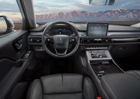 The interior of a Lincoln Aviator® SUV is shown | Sheehy Lincoln of Gaithersburg in Gaithersburg MD