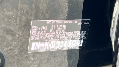 2020 Subaru Legacy 2.5i Sport Sport