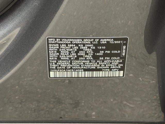 2022 Volkswagen Atlas 2.0T SE