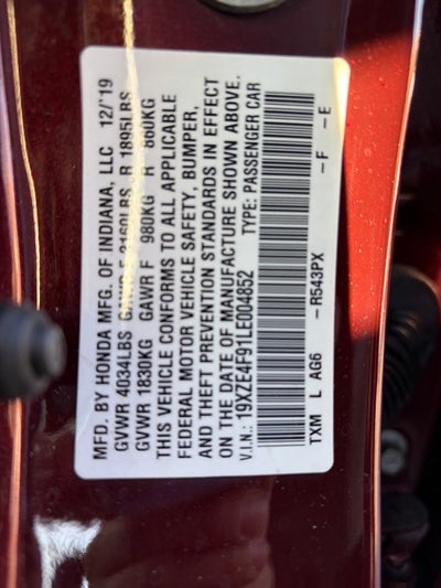 2020 Honda Insight Touring