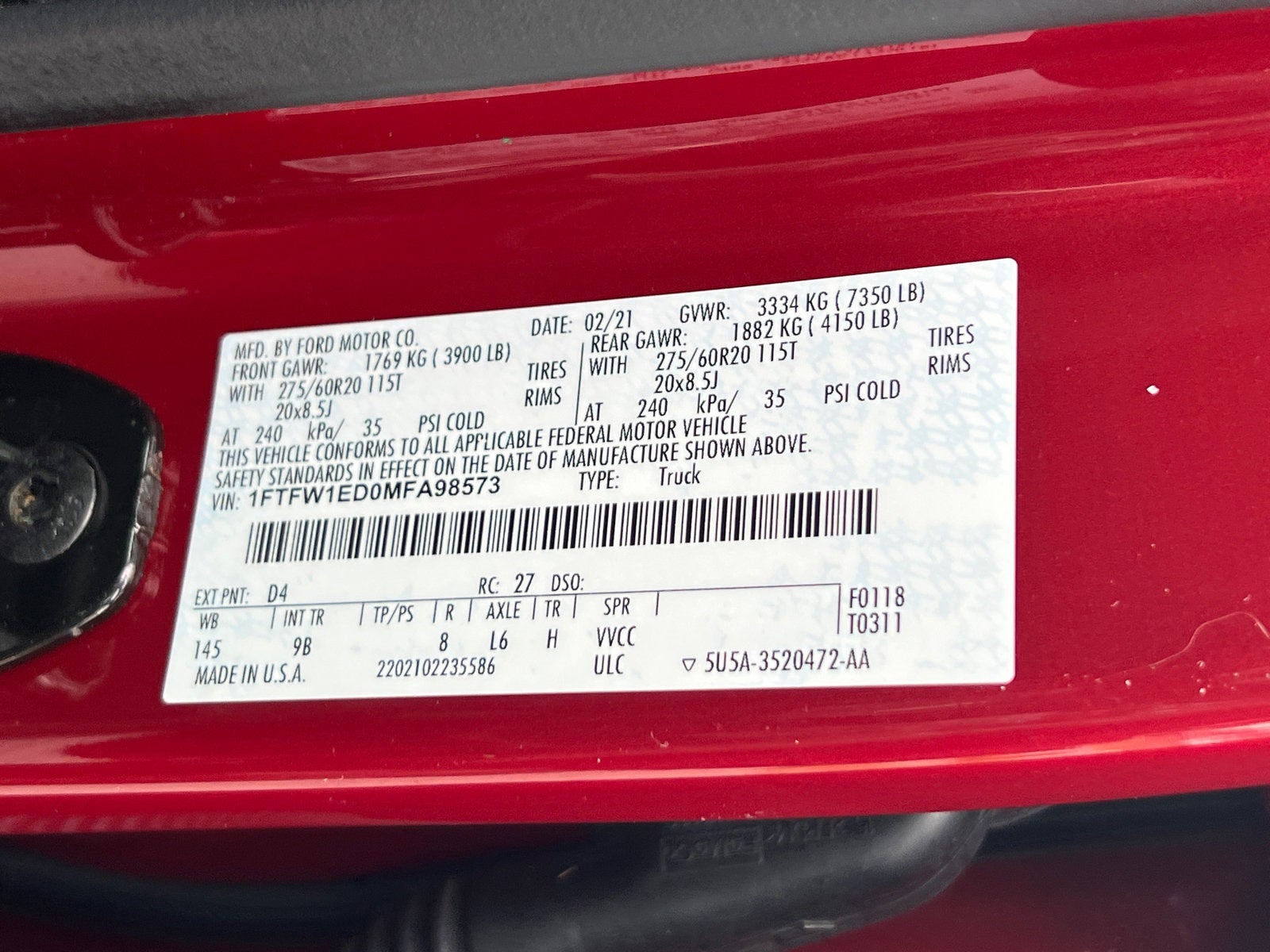 2021 Ford F-150 Platinum