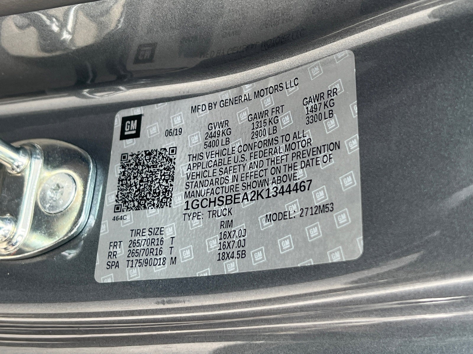 2019 Chevrolet Colorado Work Truck WORK TRUCK