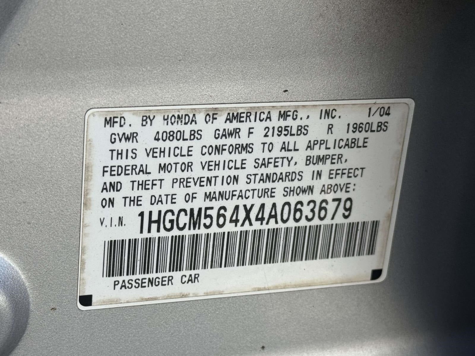 2004 Honda Accord LX 2.4