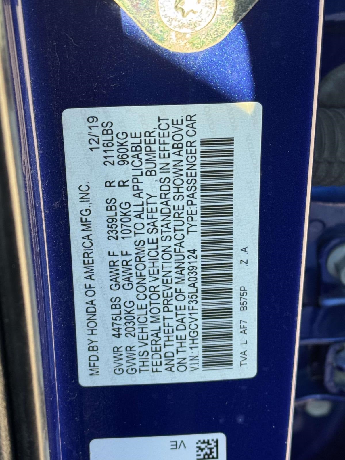 2020 Honda Accord Sport