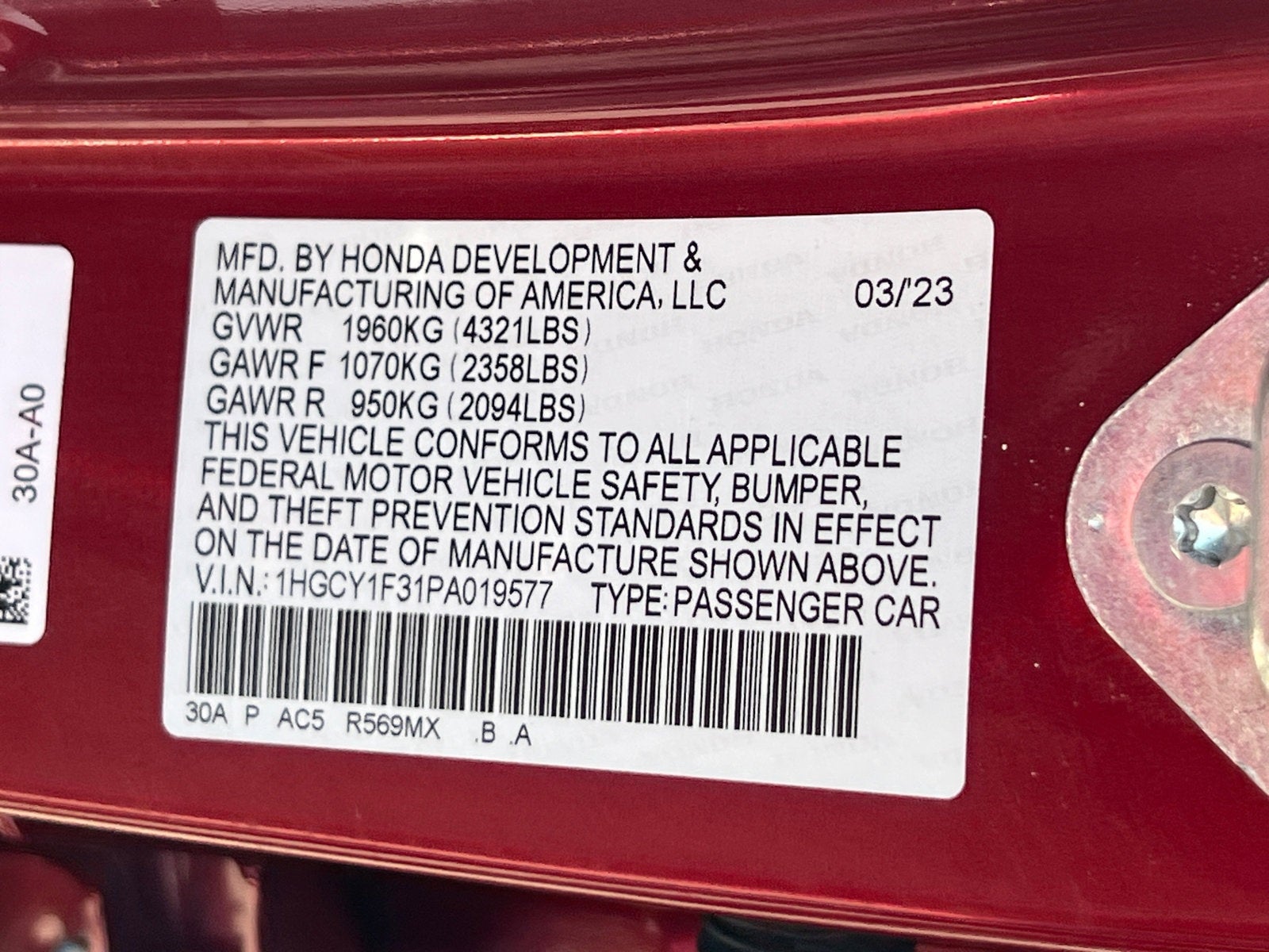 2023 Honda Accord EX