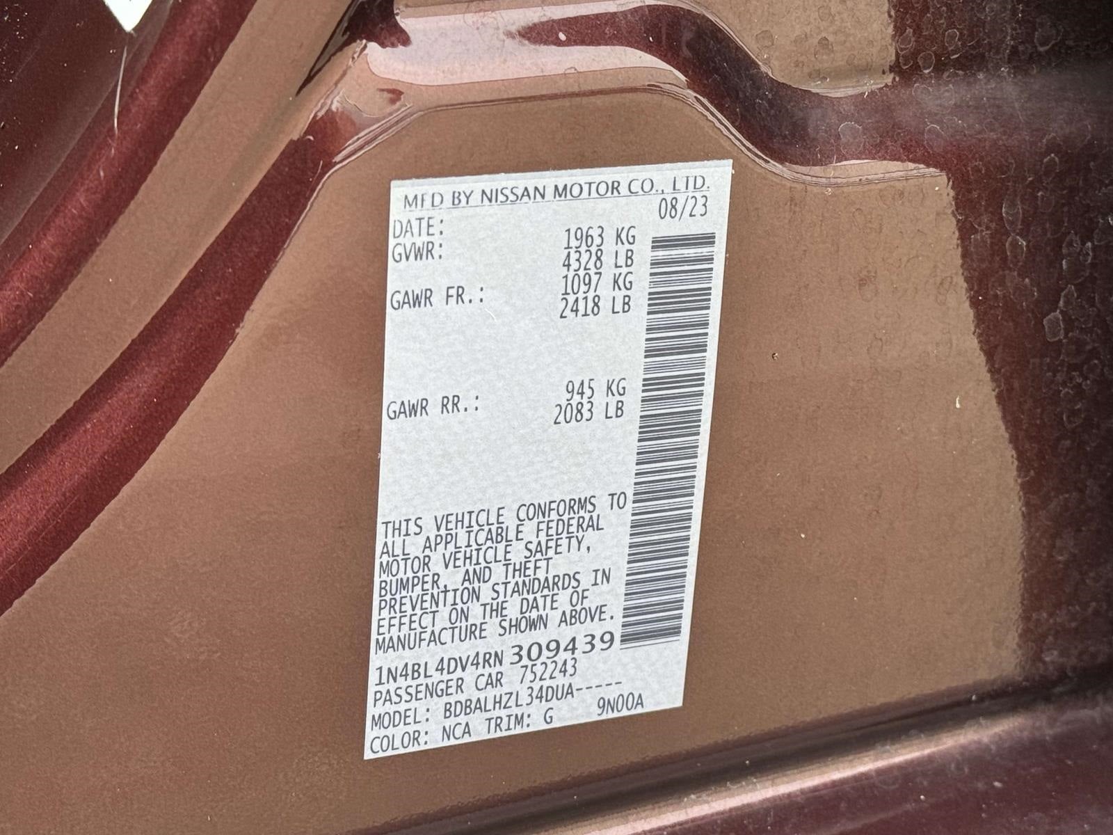 2024 Nissan Altima 2.5 SV