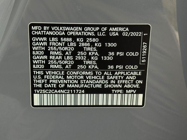 2022 Volkswagen Atlas Cross Sport 2.0T SEL R-Line