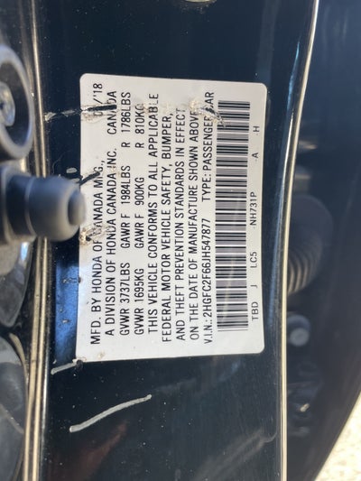 2018 Honda Civic LX w/Honda Sensing