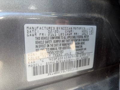 2020 Nissan Sentra SV