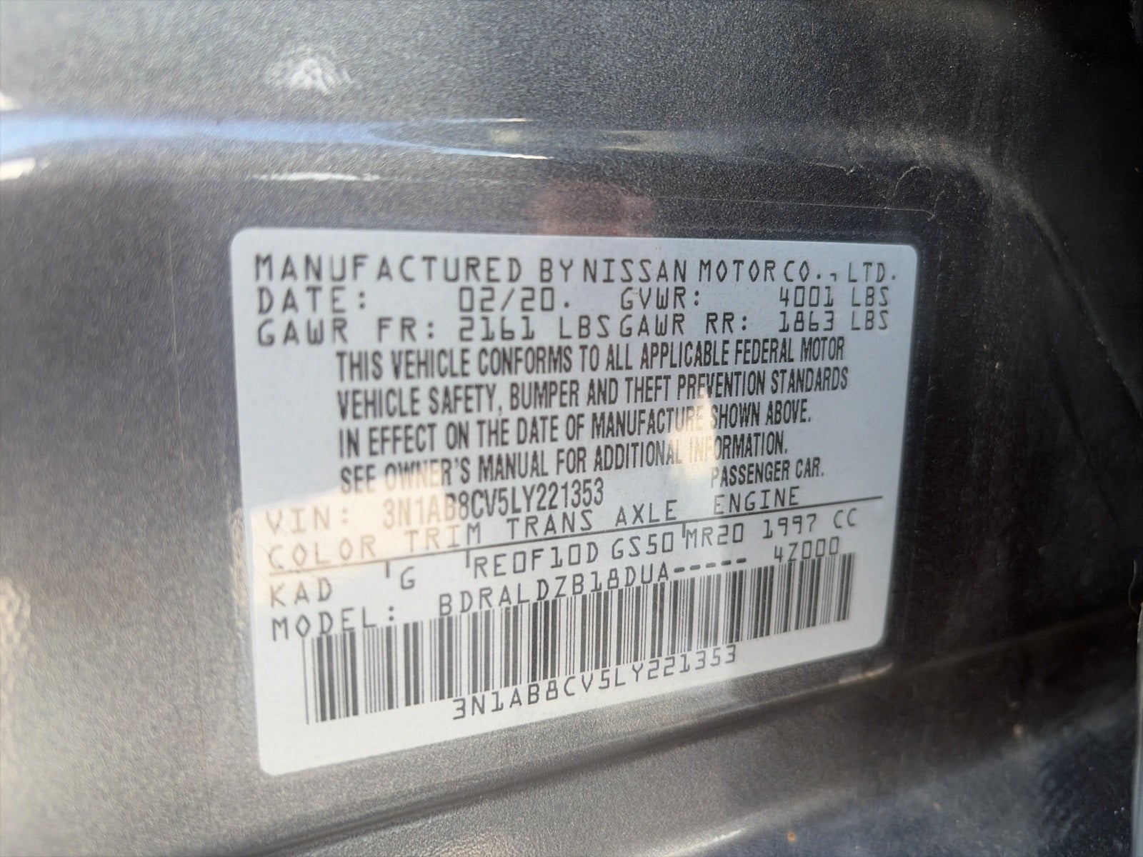 2020 Nissan Sentra SV