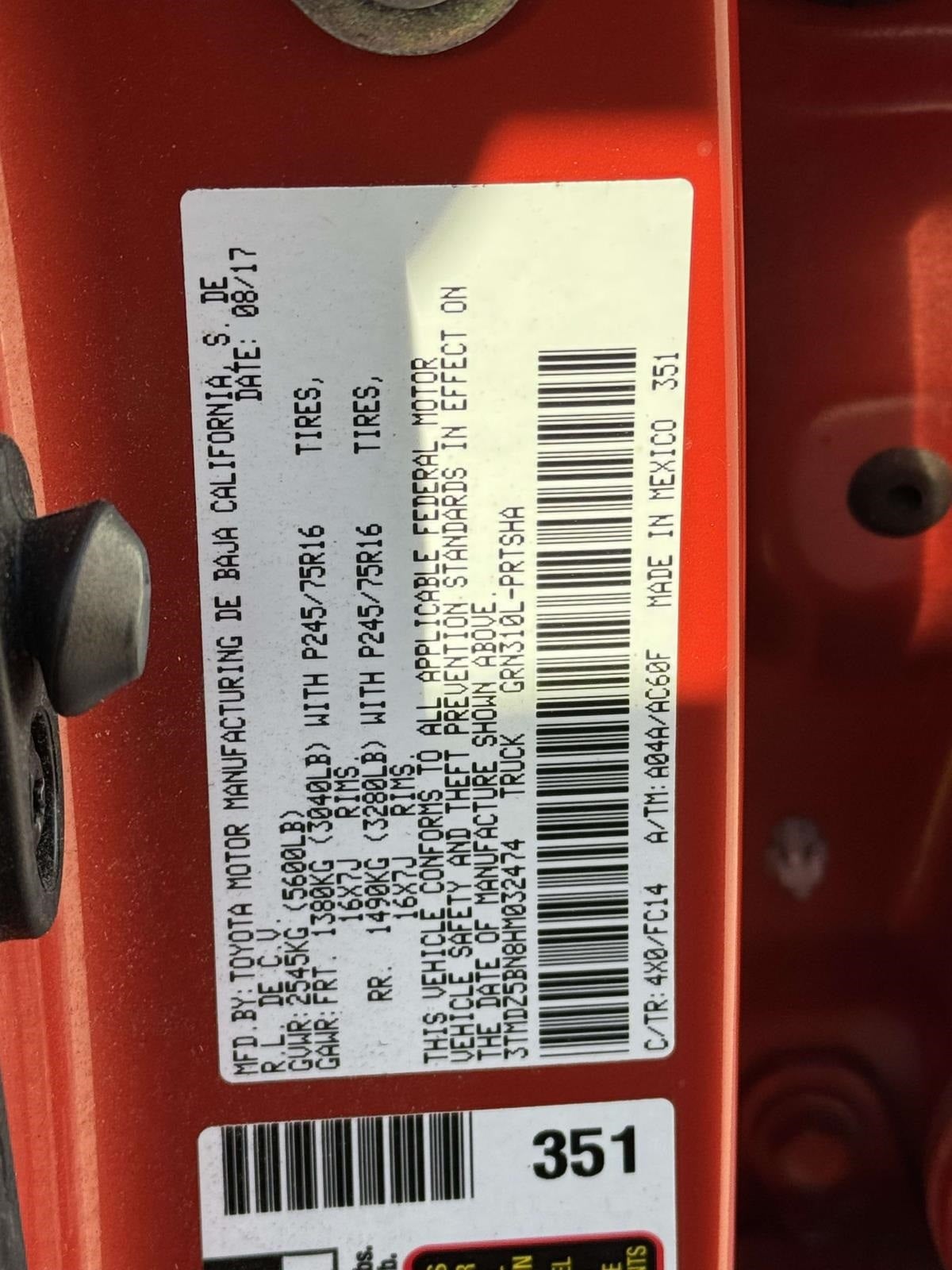 2017 Toyota Tacoma SR5 V6