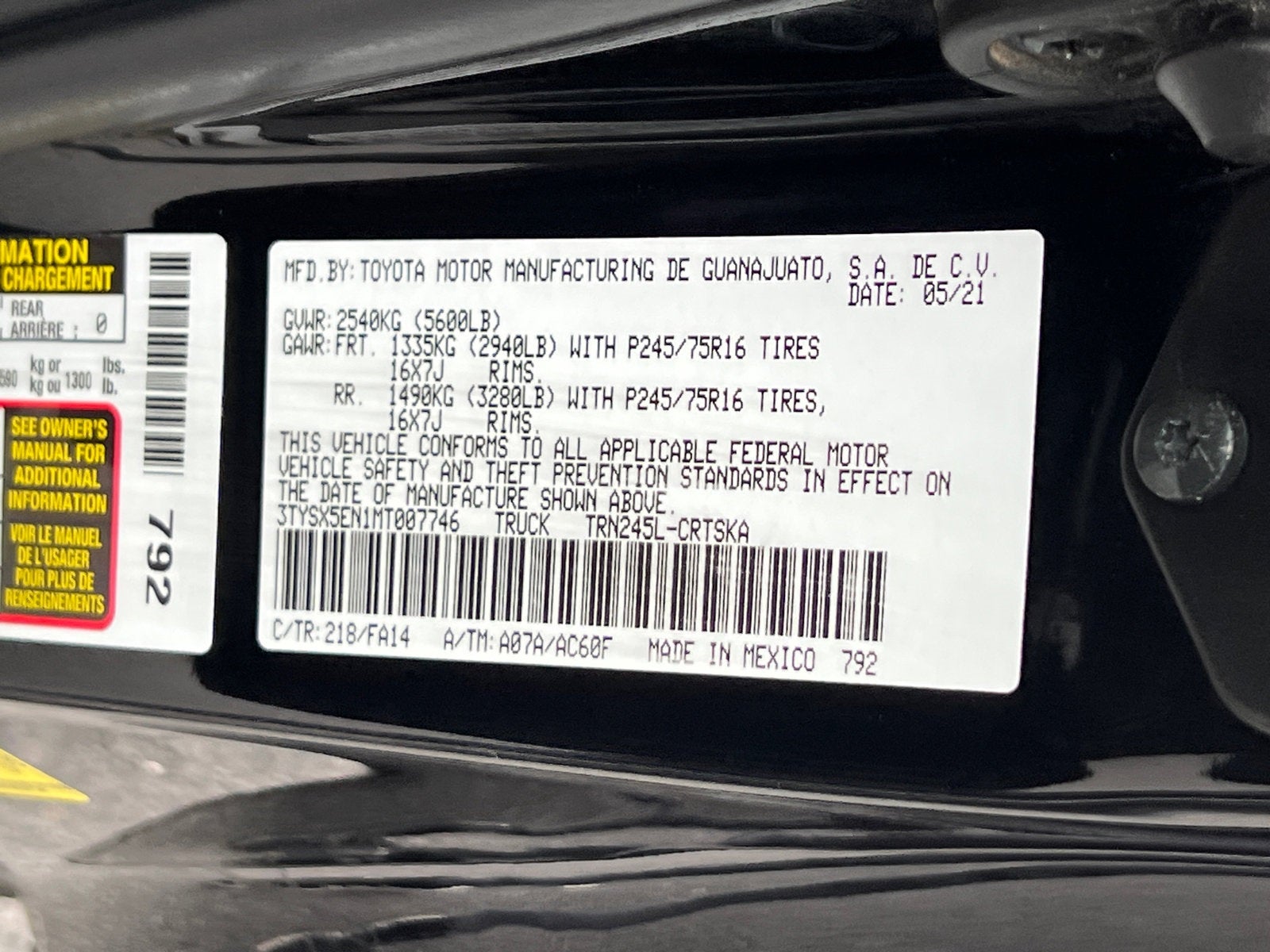 2021 Toyota Tacoma SR