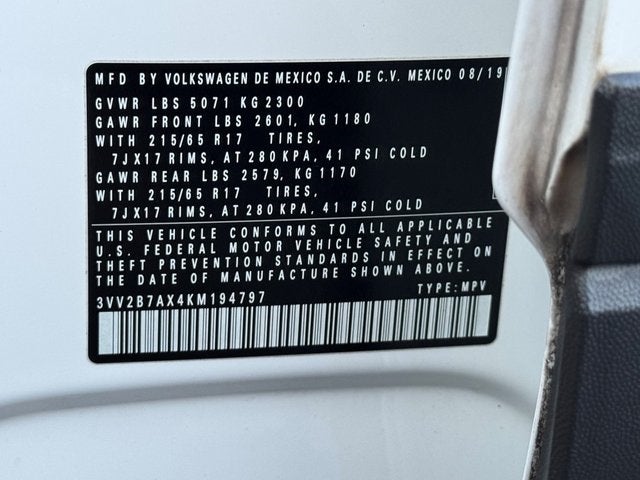 2019 Volkswagen Tiguan 2.0T SE 4Motion