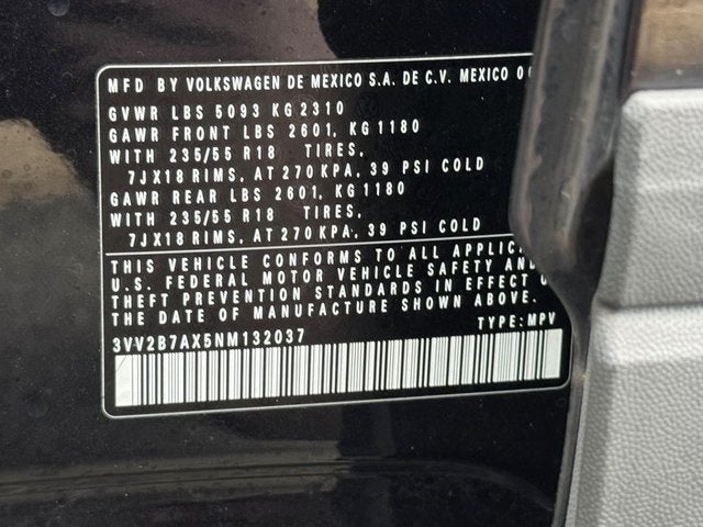 2022 Volkswagen Tiguan 2.0T SE