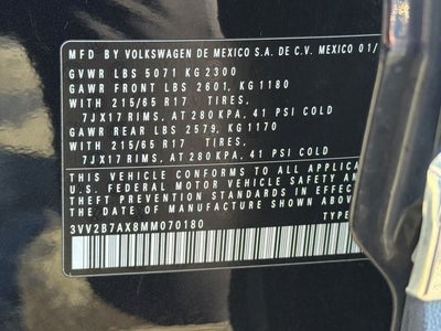 2021 Volkswagen Tiguan 2.0T SE