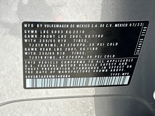 2022 Volkswagen Tiguan 2.0T SE