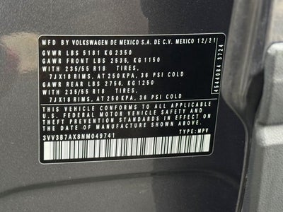 2022 Volkswagen Tiguan 2.0T SE