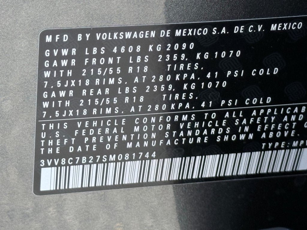 2025 Volkswagen Taos 1.5T S