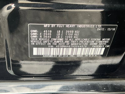 2017 Subaru Legacy 2.5i