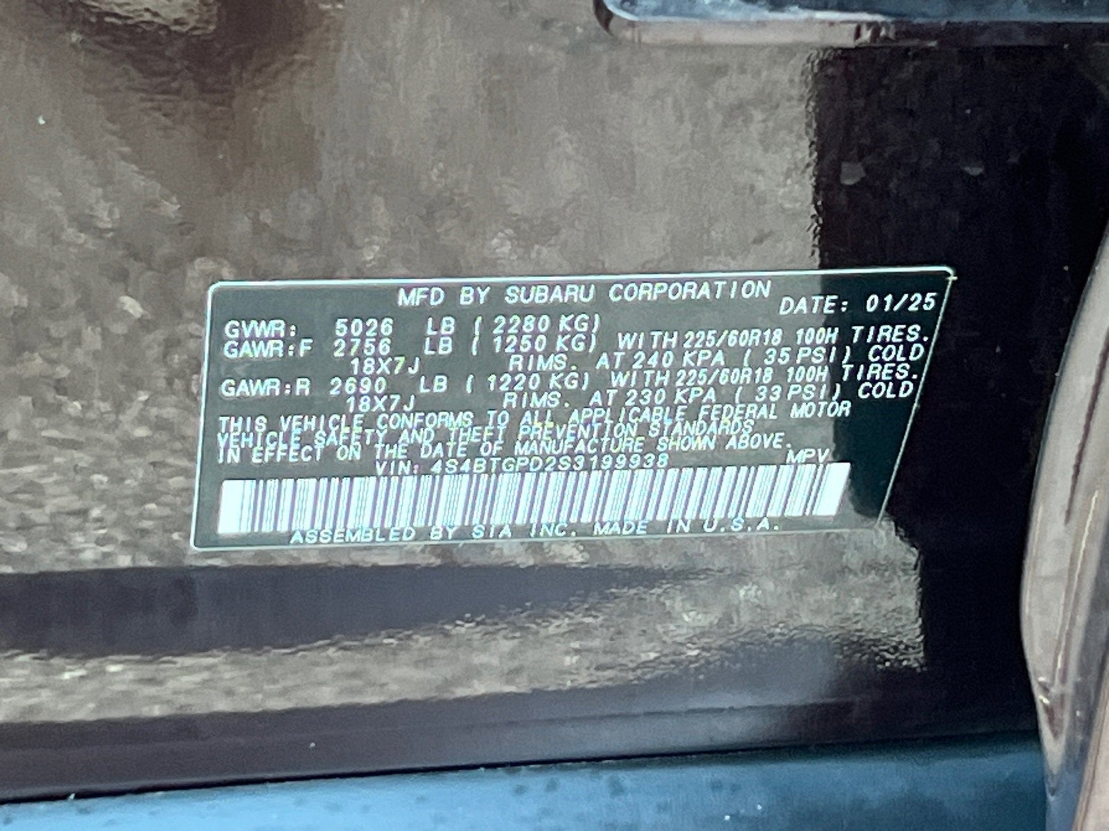 2025 Subaru Outback Touring XT