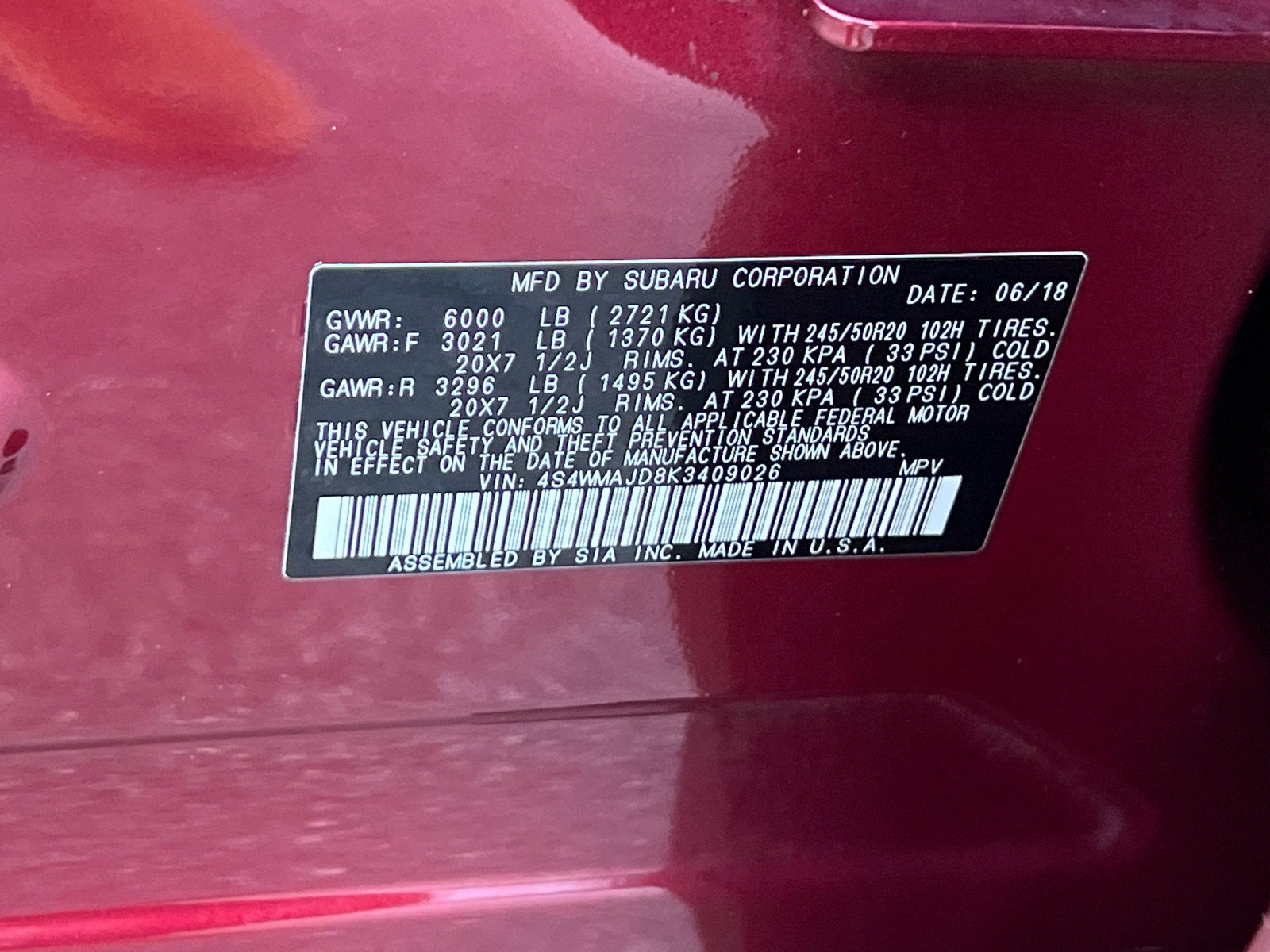 2019 Subaru Ascent Limited