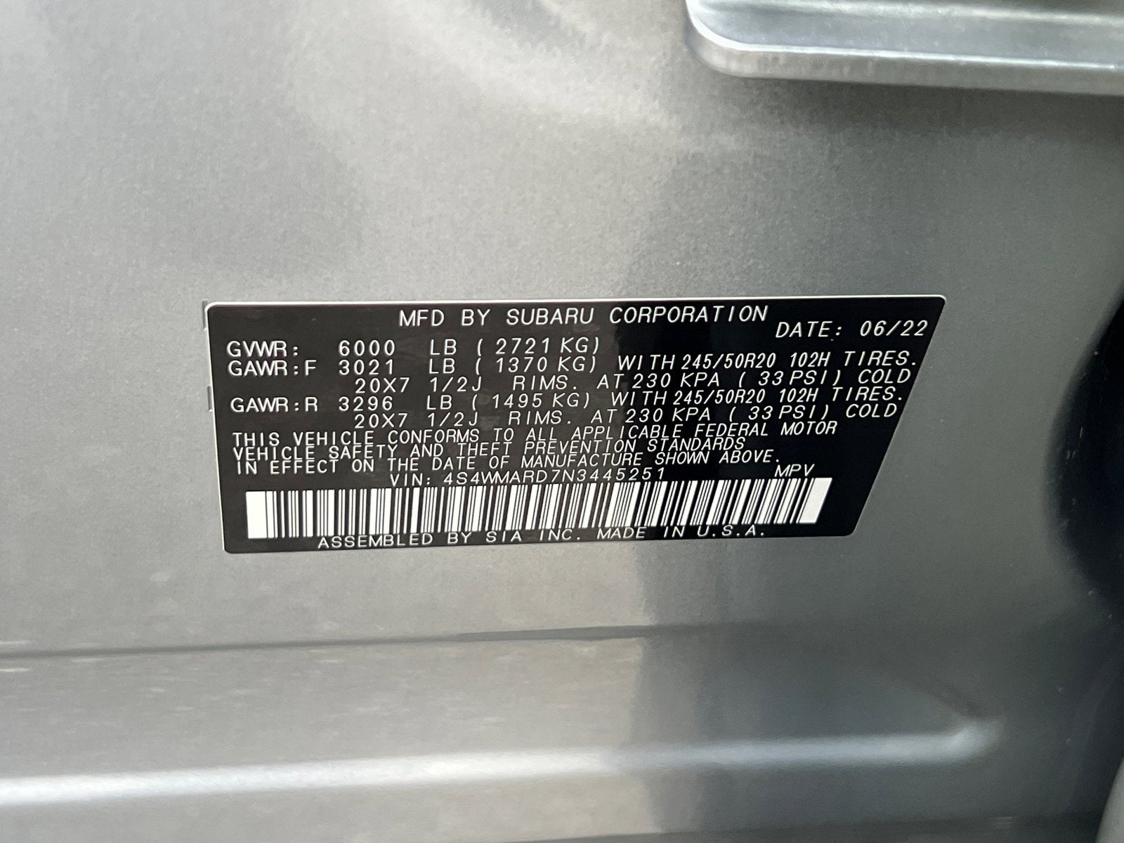 2022 Subaru Ascent Touring