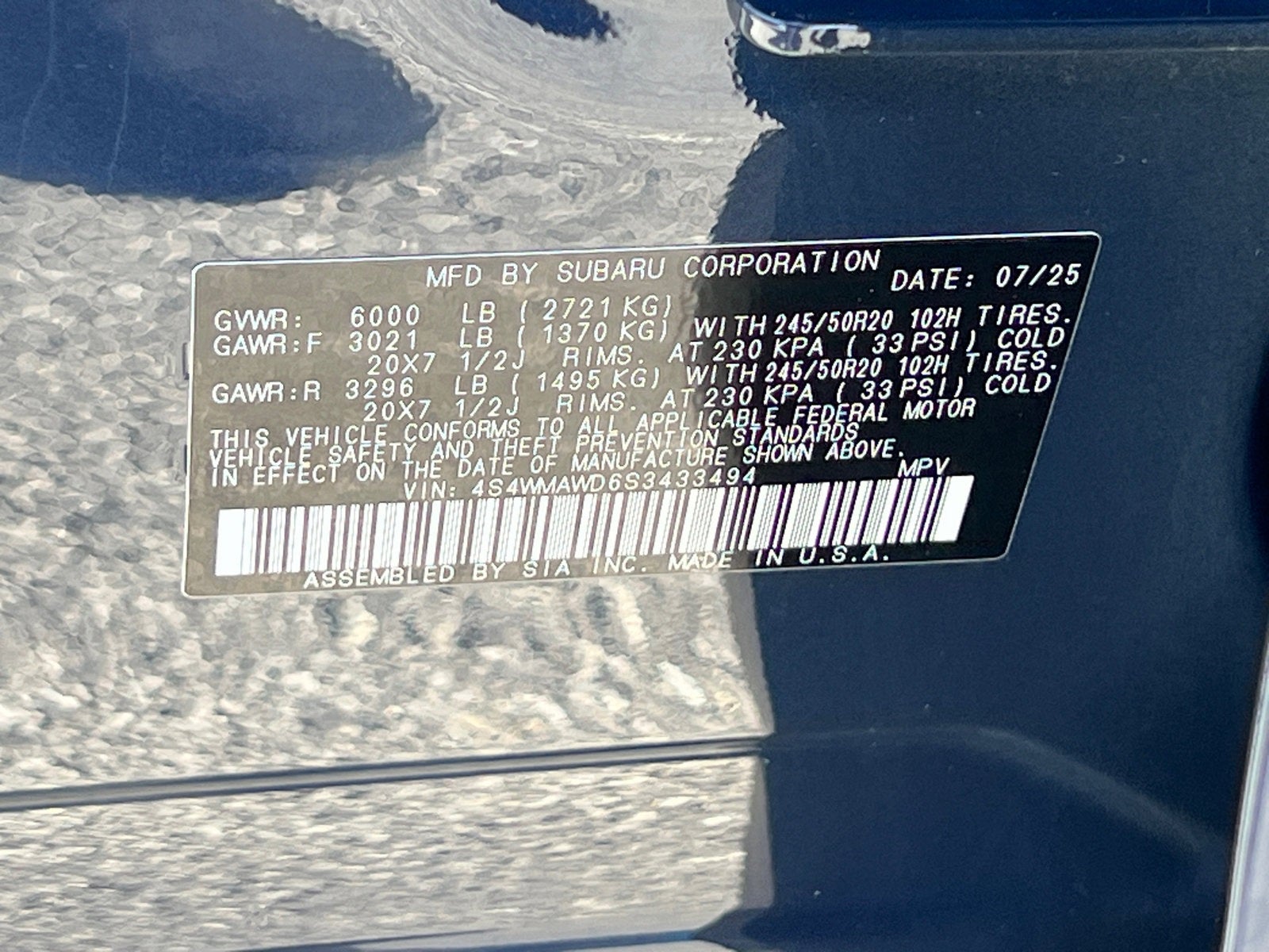 2025 Subaru Ascent Onyx Edition Touring