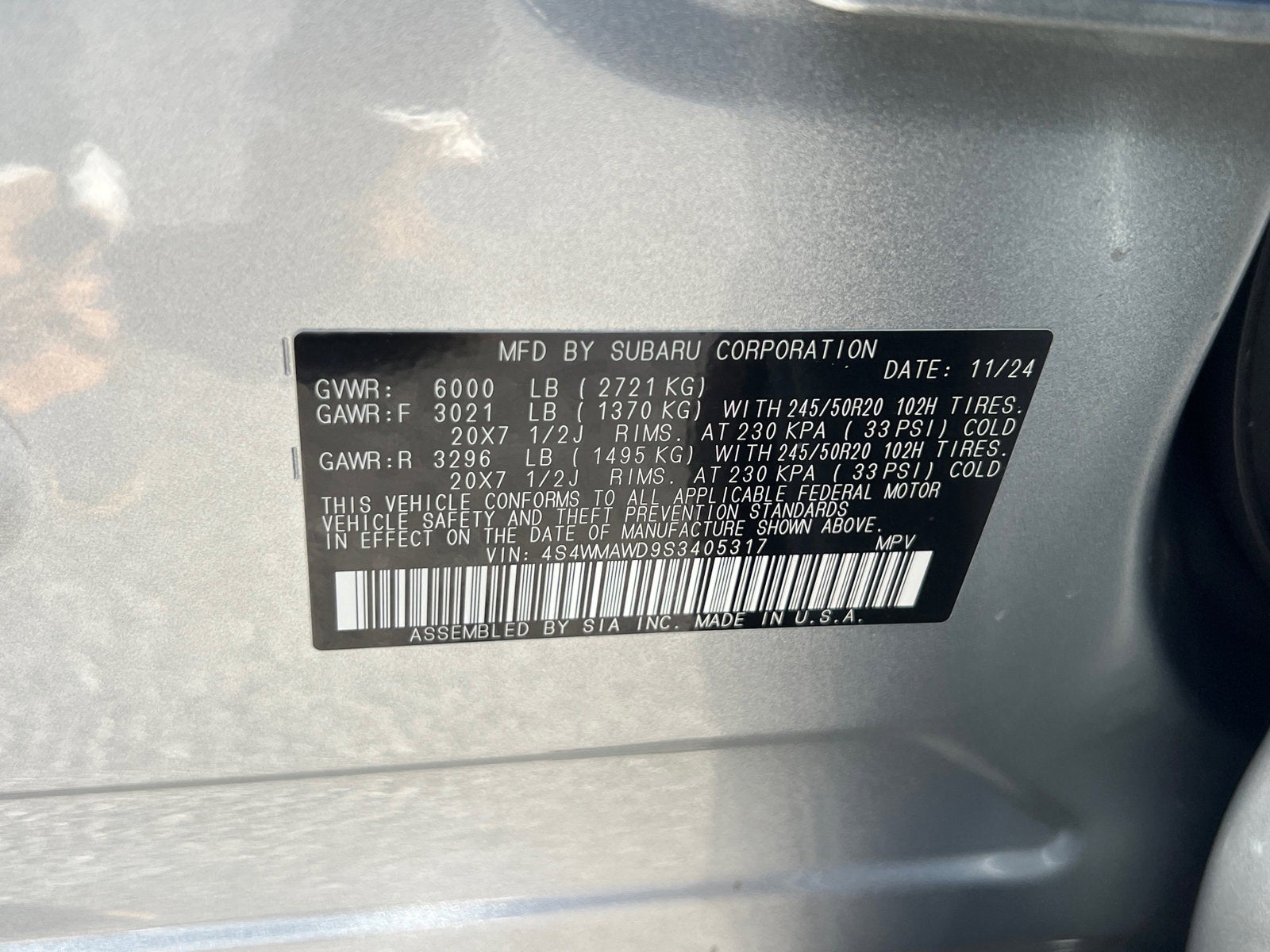 2025 Subaru Ascent Onyx Edition Touring