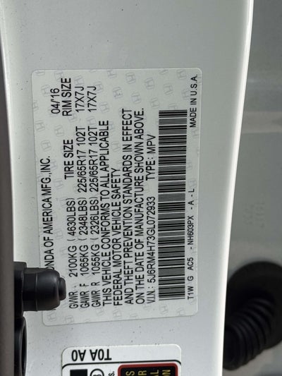 2016 Honda CR-V EX-L