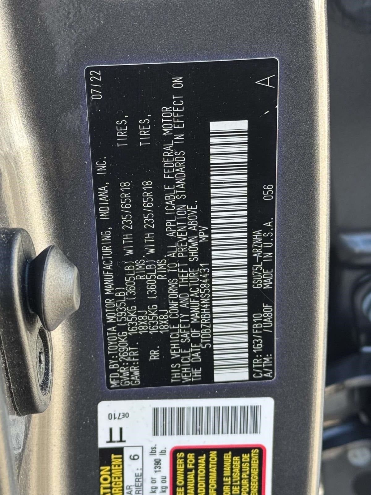 2022 Toyota Highlander LE