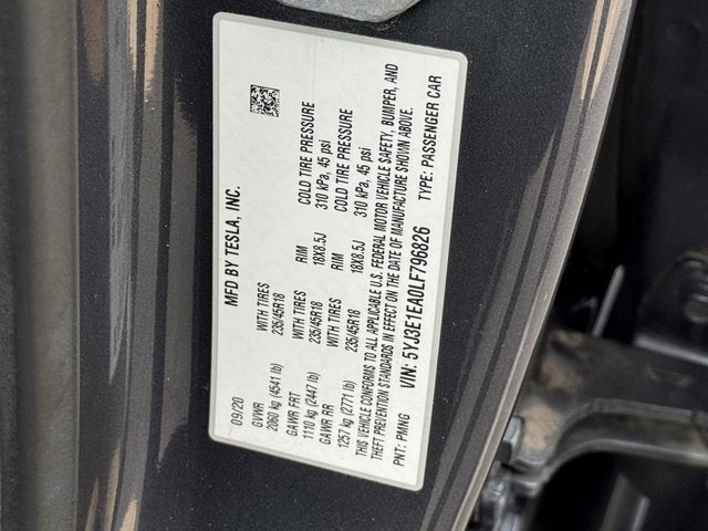 2020 Tesla Model 3 Standard