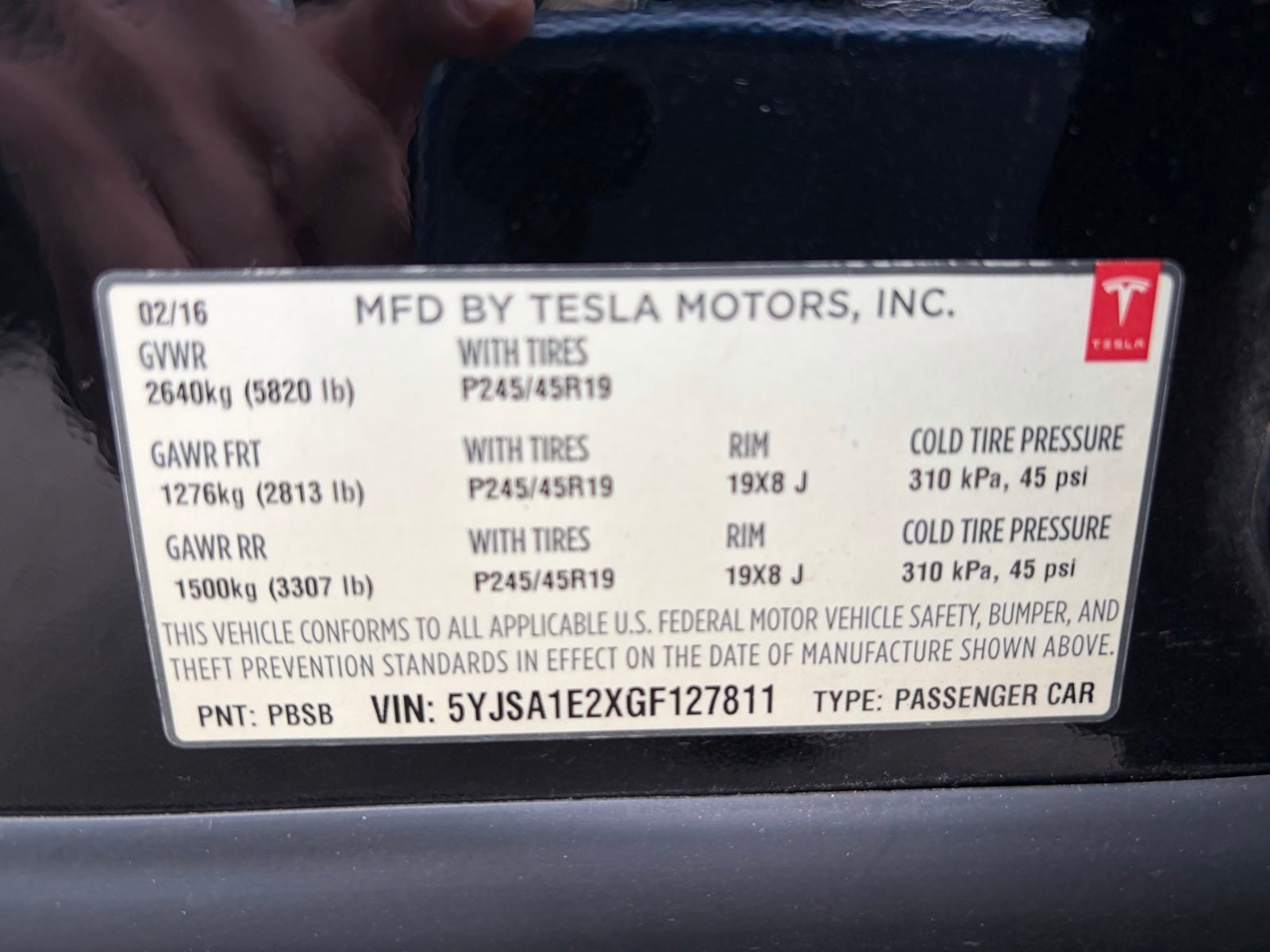 2016 Tesla Model S 75D
