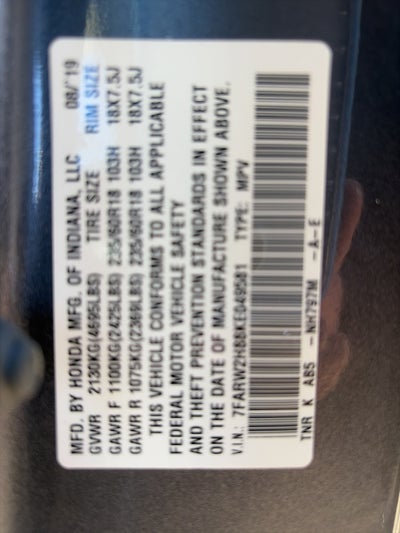 2019 Honda CR-V EX-L