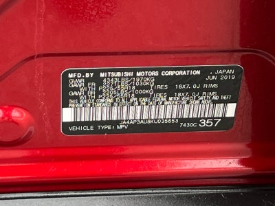 2019 Mitsubishi Outlander Sport 2.0 ES