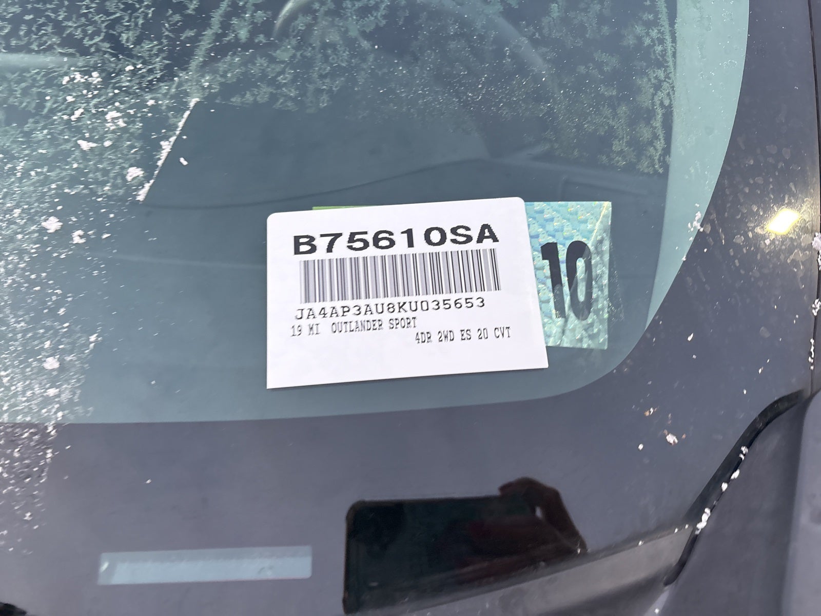 2019 Mitsubishi Outlander Sport 2.0 ES