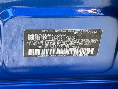 2020 Subaru WRX Premium