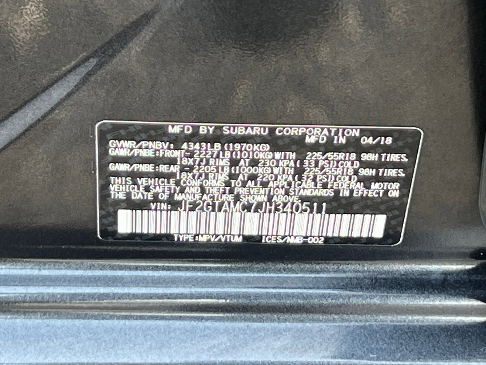 2018 Subaru Crosstrek 2.0i Limited