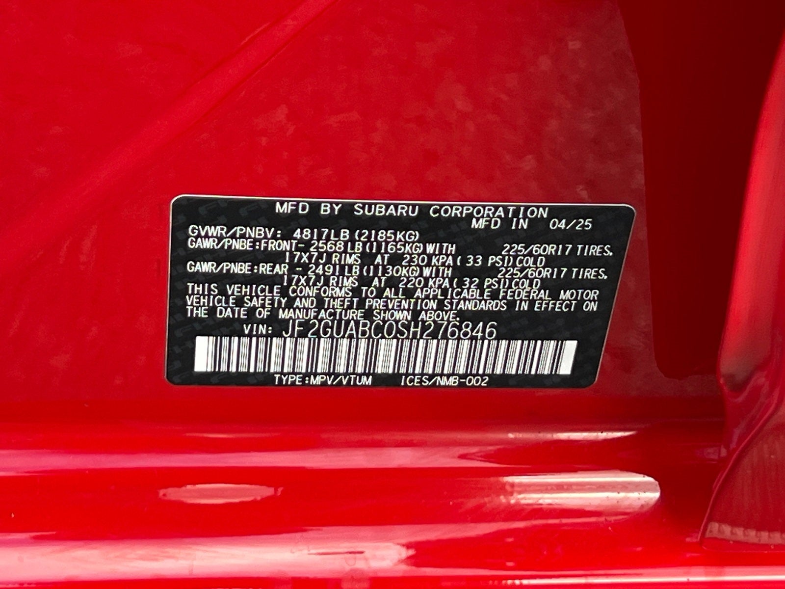 2025 Subaru Crosstrek Base