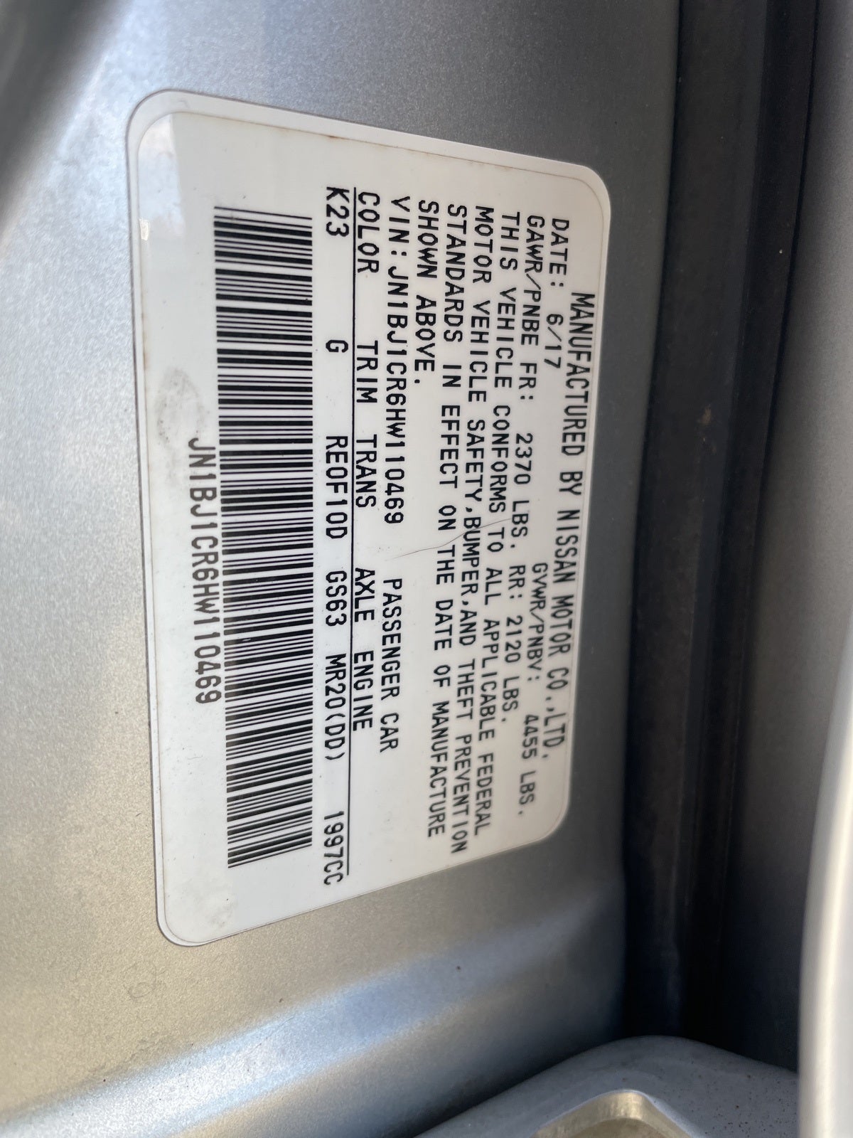 2017 Nissan Rogue Sport SV