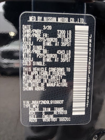 2020 Nissan Armada SL