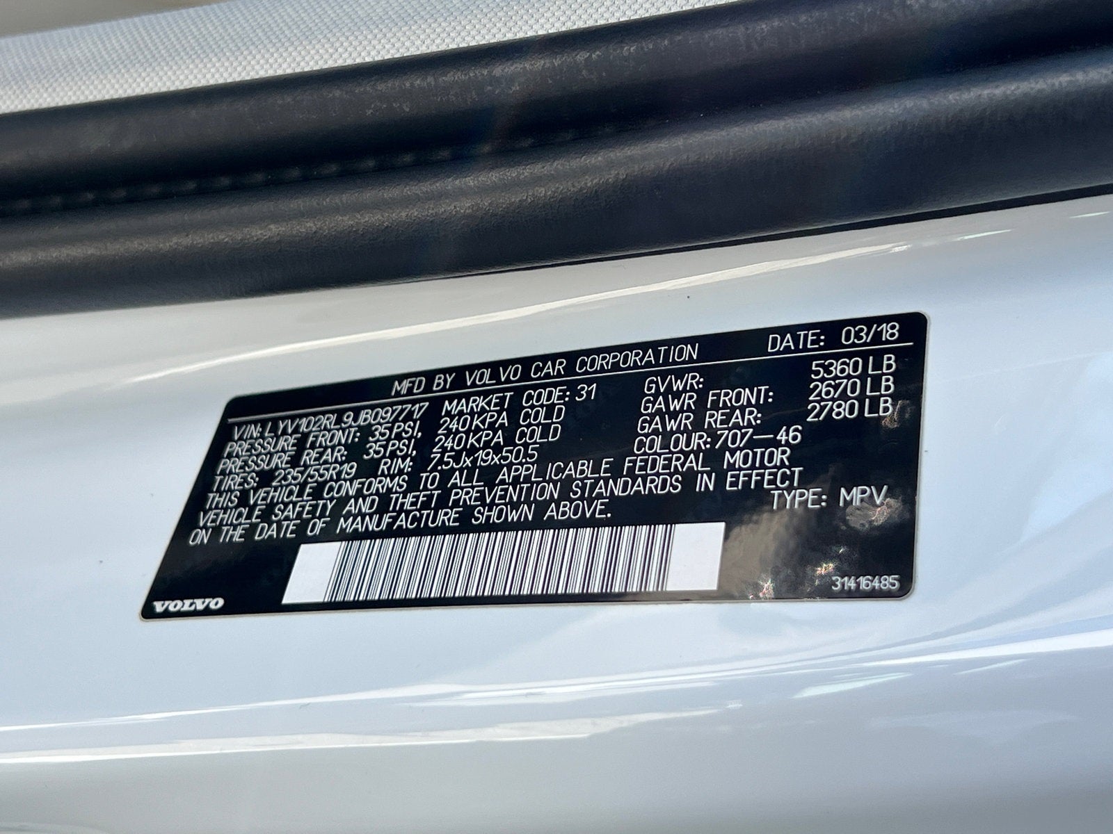 2018 Volvo XC60 T5 Inscription