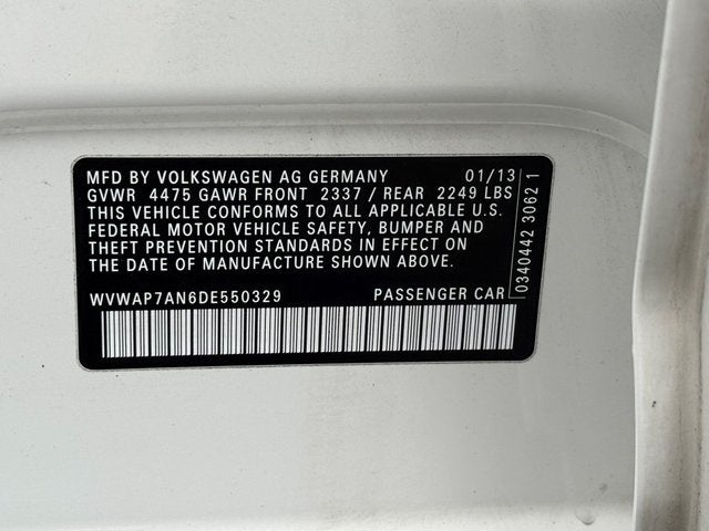 2013 Volkswagen CC 2.0T Sport