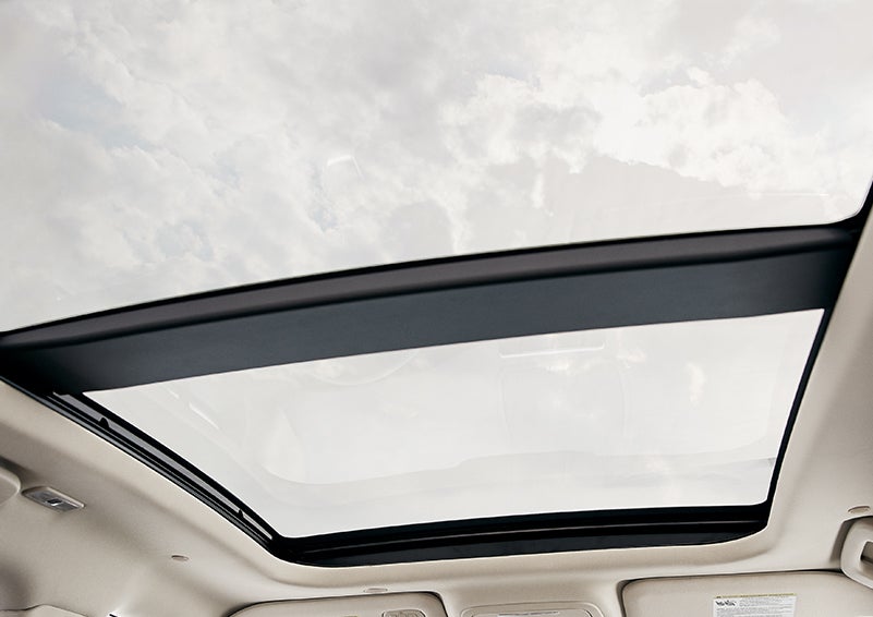 The available panoramic Vista Roof® is shown from inside a 2024 Lincoln Corsair® SUV. | Sheehy Lincoln of Gaithersburg in Gaithersburg MD