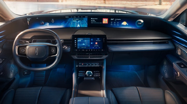 A large panoramic display is shown on the dashboard of a 2025 Lincoln Nautilus® SUV | Sheehy Lincoln of Gaithersburg in Gaithersburg MD