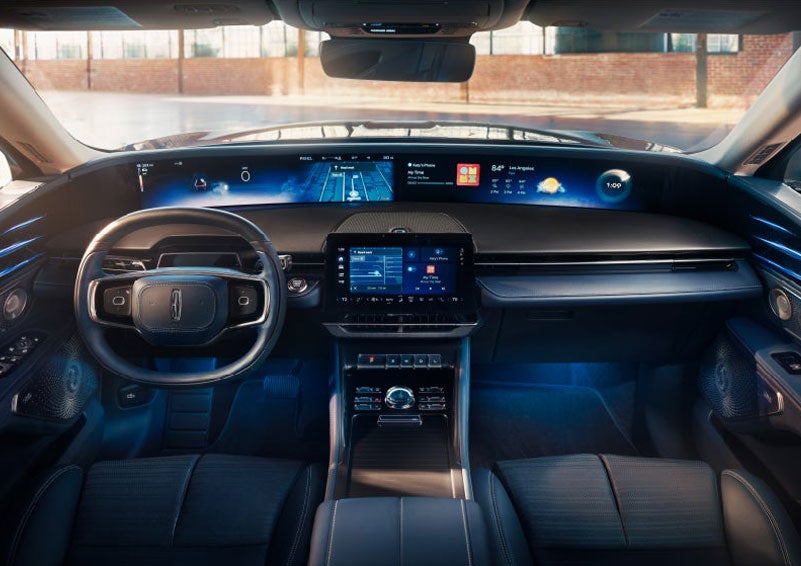 The panoramic display is shown in a 2025 Lincoln Nautilus® SUV. | Sheehy Lincoln of Gaithersburg in Gaithersburg MD