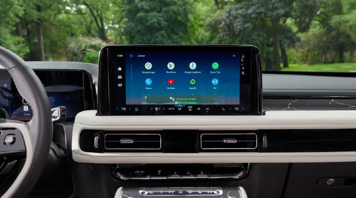 The center touchscreen inside a 2027 Lincoln Aviator® Black Label™ SUV | Sheehy Lincoln of Gaithersburg in Gaithersburg MD