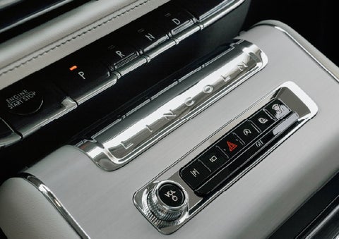 The piano key gear selector of a 2027 Lincoln Aviator® Back Label™ SUV. | Sheehy Lincoln of Gaithersburg in Gaithersburg MD